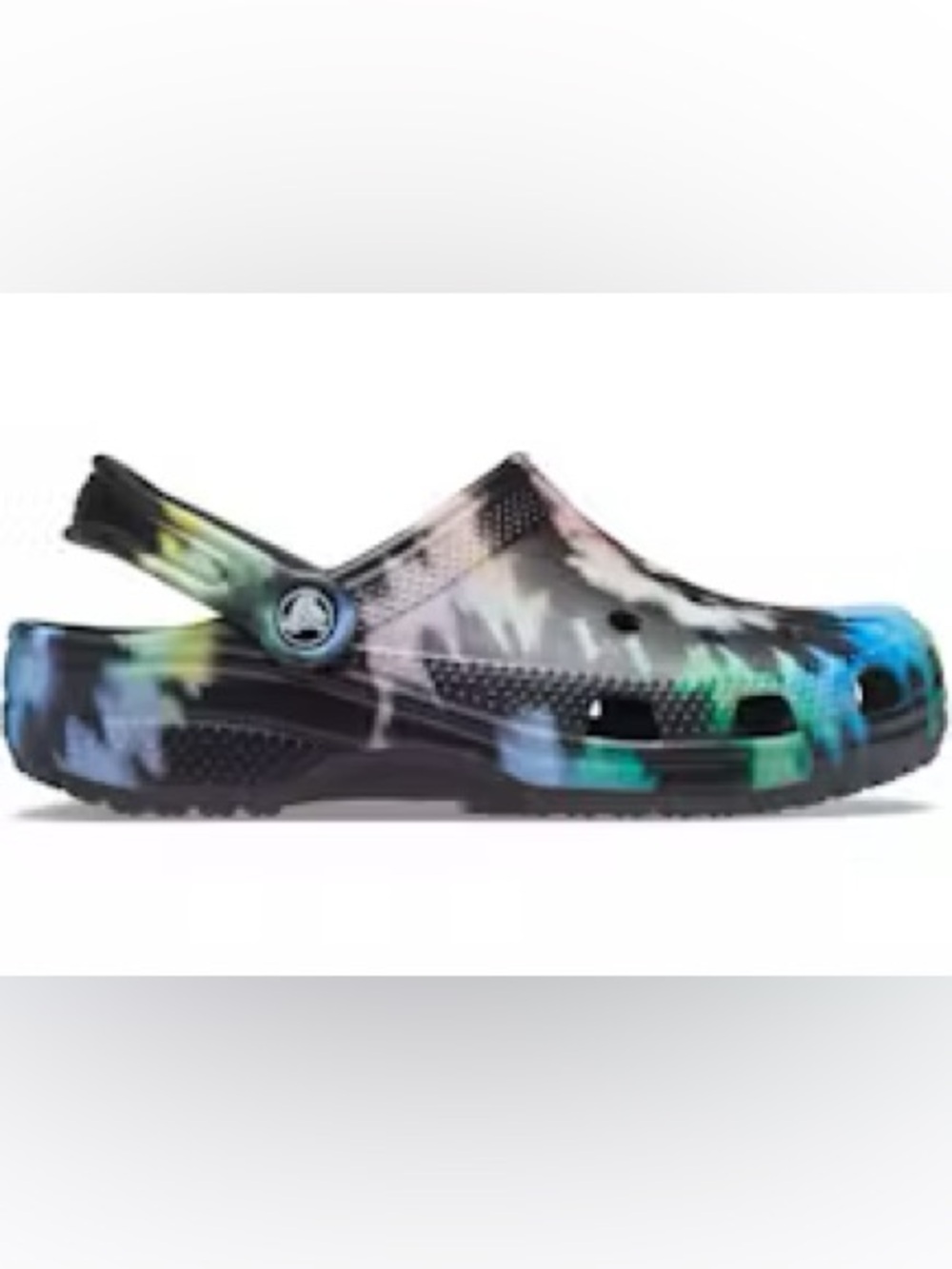 NEW w/TAGS! RARE! Crocs Classic Clog Tie Dye Black Multi-Color
